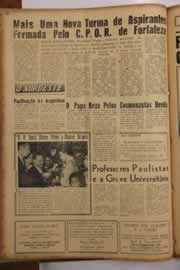 Página do jornal O Nordeste de agosto de 1962