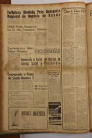 Página do jornal O Nordeste de agosto de 1962