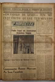 Página do jornal O Nordeste de agosto de 1962