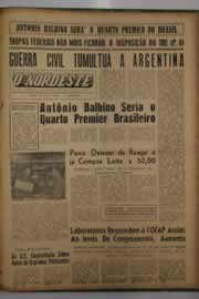 Página do jornal O Nordeste de setembro de 1962