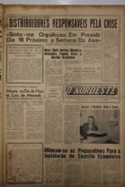 Página do jornal O Nordeste de outubro de 1962