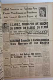 Página do jornal O Nordeste de janeiro de 1963