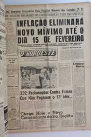 Página do jornal O Nordeste de janeiro de 1963