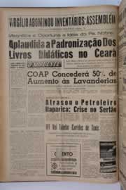 Página do jornal O Nordeste de janeiro de 1963