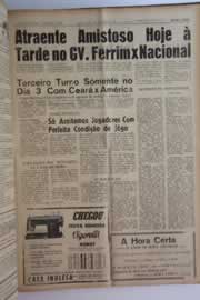 Página do jornal O Nordeste de janeiro de 1963