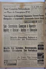 Página do jornal O Nordeste de março de 1963