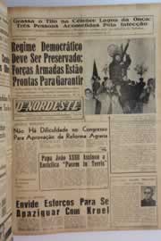 Página do jornal O Nordeste de abril de 1963