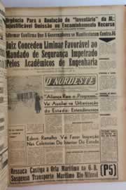 Página do jornal O Nordeste de abril de 1963
