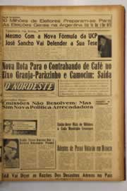 Página do jornal O Nordeste de julho de 1963