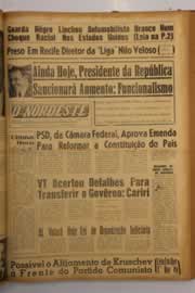 Página do jornal O Nordeste de julho de 1963