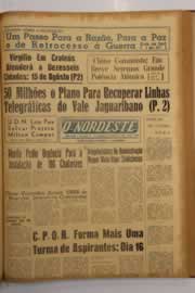 Página do jornal O Nordeste de julho de 1963