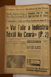 Página do jornal O Nordeste de julho de 1963