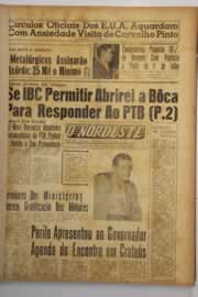 Página do jornal O Nordeste de agosto de 1963