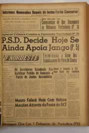 Página do jornal O Nordeste de agosto de 1963