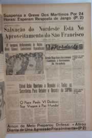 Página do jornal O Nordeste de janeiro de 1964