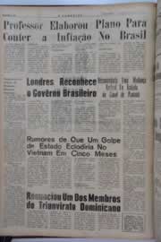 Página do jornal O Nordeste de abril de 1964