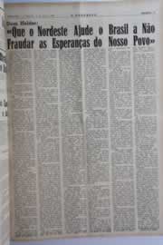 Página do jornal O Nordeste de abril de 1964