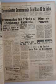 Página do jornal O Nordeste de julho de 1964
