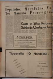 Página do jornal O Nordeste de julho de 1964