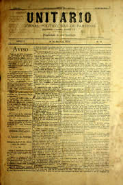 Página do jornal Unitário de abril de 1903