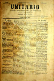 Página do jornal Unitário de maio de 1903