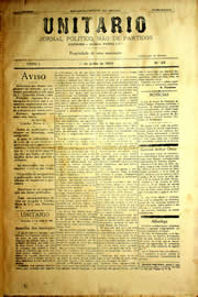 Página do jornal Unitário de julho de 1903