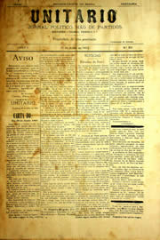 Página do jornal Unitário de julho de 1903