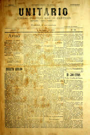 Página do jornal Unitário de agosto de 1903