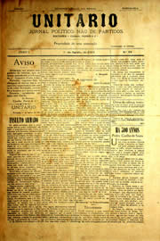Página do jornal Unitário de agosto de 1903