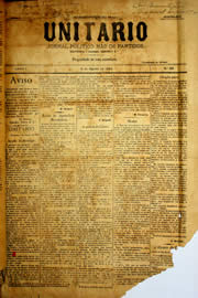 Página do jornal Unitário de agosto de 1903
