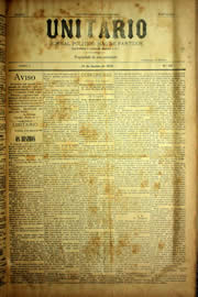 Página do jornal Unitário de agosto de 1903
