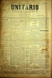 Página do jornal Unitário de setembro de 1903