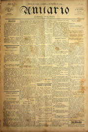Página do jornal Unitário de setembro de 1904