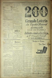Página do jornal Unitário de setembro de 1904