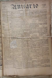 Página do jornal Unitário de janeiro de 1905