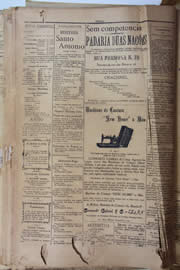 Página do jornal Unitário de fevereiro de 1905