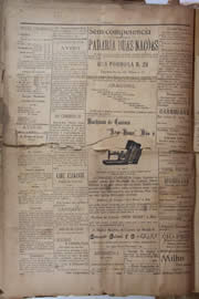 Página do jornal Unitário de maio de 1905
