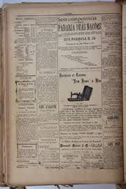 Página do jornal Unitário de julho de 1905