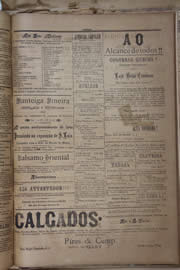 Página do jornal Unitário de novembro de 1905