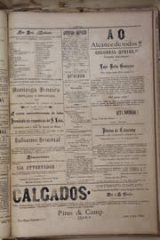 Página do jornal Unitário de novembro de 1905