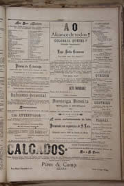 Página do jornal Unitário de novembro de 1905