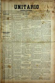 Página do jornal Unitário de abril de 1909
