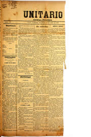 Página do jornal Unitário de abril de 1909