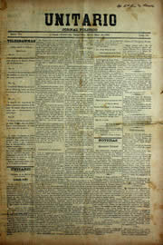 Página do jornal Unitário de maio de 1909