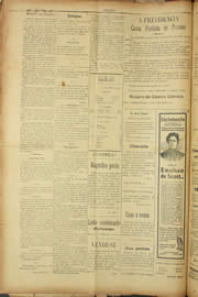 Página do jornal Unitário de junho de 1909