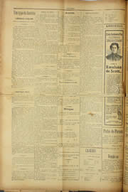 Página do jornal Unitário de julho de 1909