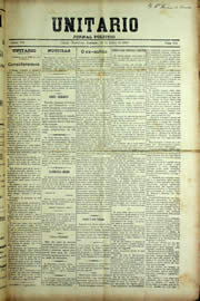Página do jornal Unitário de julho de 1909