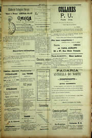 Página do jornal Unitário de agosto de 1909