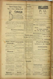 Página do jornal Unitário de setembro de 1909