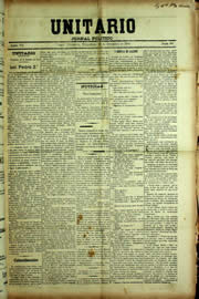 Página do jornal Unitário de setembro de 1909